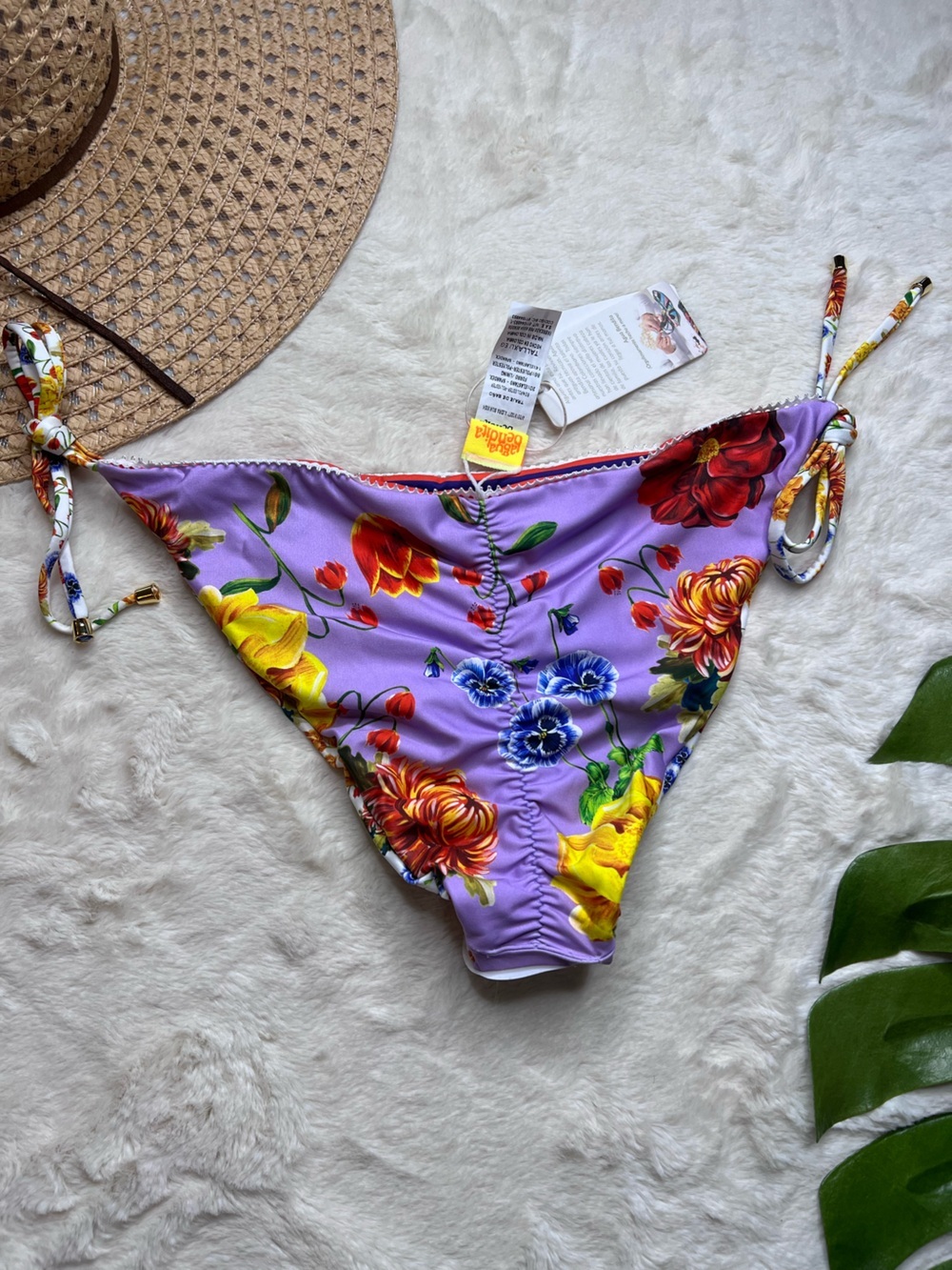 Agua Bendita Alegria Bouk Reversible Floral Bikini Bottoms XL NWT - Picture 8 of 10